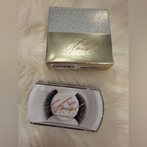 MAC Cosmetics False Lashes in Black and Extra dimension skinfinish